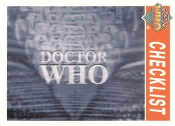 Doctor Who Cornerstone 1995 112 Checklist "Checklist #2"