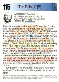 Doctor Who Cornerstone 1995 115 Adventures "The Daleks" [B]