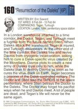 Doctor Who Cornerstone 1995 Adventures 160 "Resurrection of the Daleks" [6P]