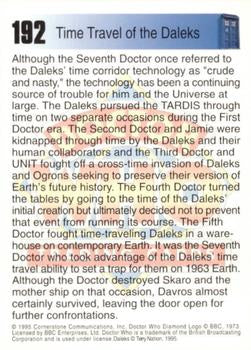 Doctor Who Cornerstone 1995 The Villains 192 Time Travel of the Daleks