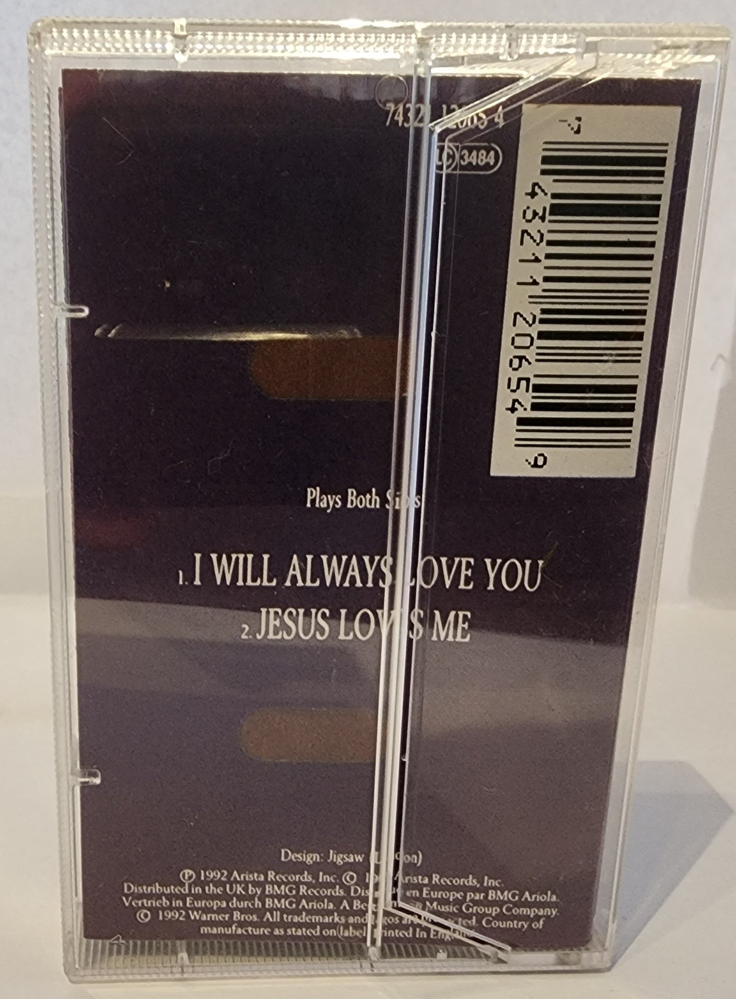 Whitney Houston I Will Always Love You Cassette Tape