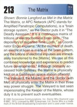 Doctor Who Cornerstone 1995 The Legend 213 The Matrix