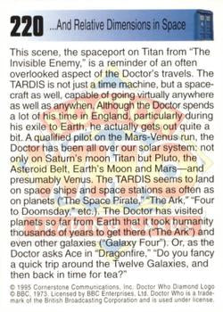 Doctor Who Cornerstone 1995 The Legend 220 ...And Relative Dimensions in Space