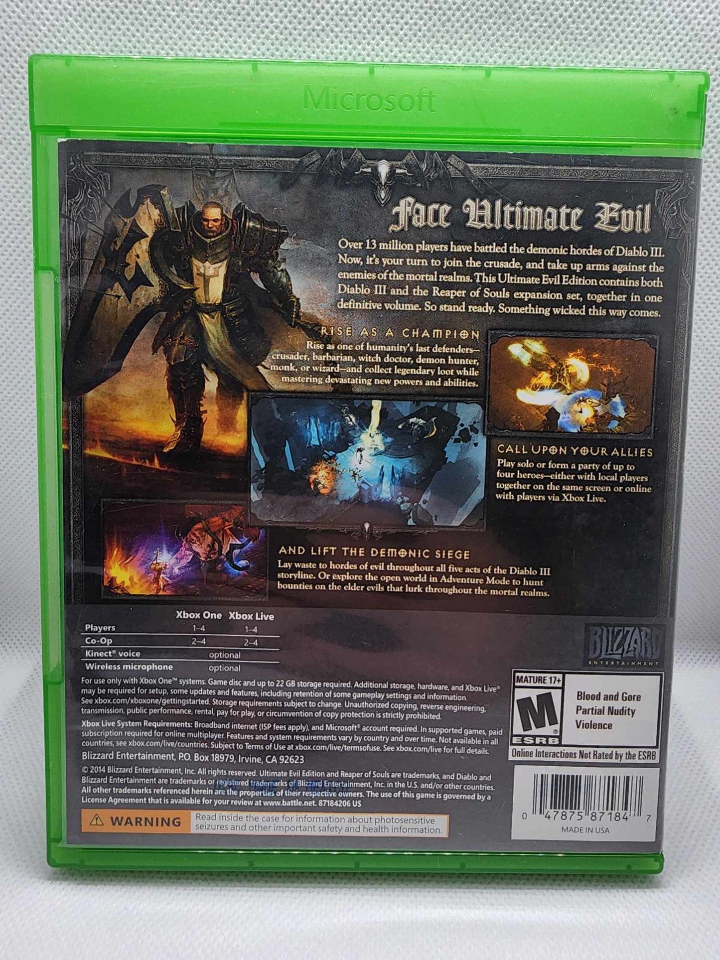 Diablo 3 Reaper of Souls Ultimate Evil Edition Xbox One