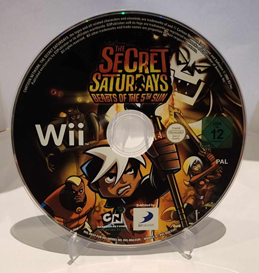 The Secret Saturdays Beasts of the 5th Sun (Disk Only) Nintendo Wii